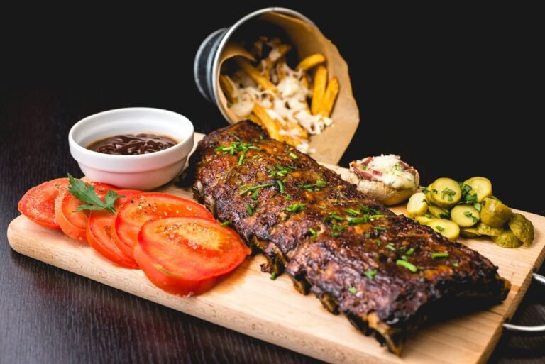 Slow-cooked BBQ pork ribs at Jail House Pub, Nuneaton